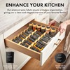 EDELHAUS® Square Spice Jars with Bamboo Wooden Lid (Pack of