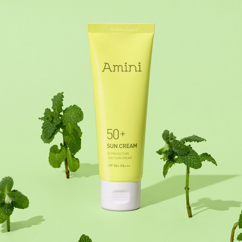 Amini Daily Hypoallergenic Moisture Collagen Sun Cream 50ml (SPF50+) /