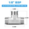 ERGAOBOY Forging of 304 Stainless Steel Tee Pipe Fittings OP-134