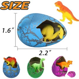 24 Pcs Large Hatching Dinosaur Eggs Dinosaur Birthday Party Favors, Kids Toddlers Goodie Treat Bag Stuffers, Carnival Classroom Prizes, Treasure Box Toys, Boy Girl Grow in Water Dinos Egg Science Kits
