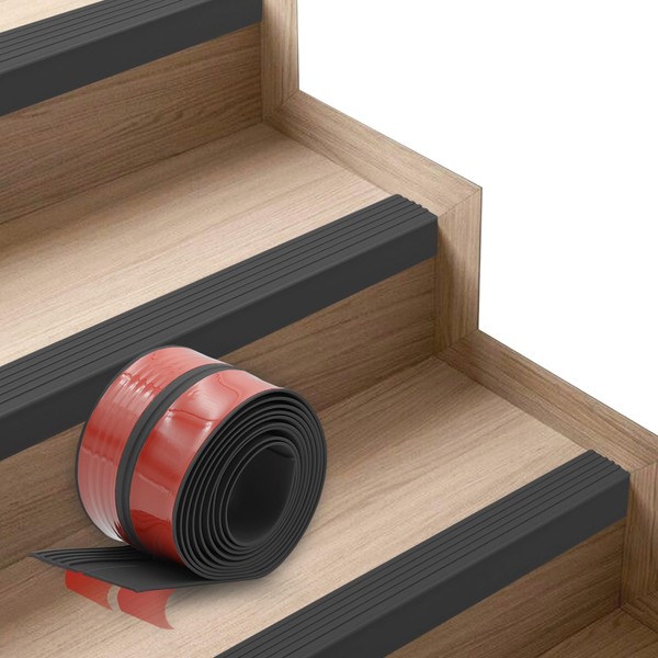 Non-Slip Step Edge Protector, Vinyl Stair Nosing - Self-Adhesive Anti-Slip
