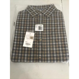Croft and barrow Mens EZ care Twill shirt Gold Size Small Ret. $44(APO-37-2)