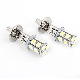 sourcing map Automobile Car H1 White 13 5050 LED Foglight Bulb Headlight 2 Pcs