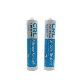Clear CRL 33S Silicone One-Component Construction Sealant Glass Aluminum Stainless Steel Wood Plastic 10 oz (2-Pack)