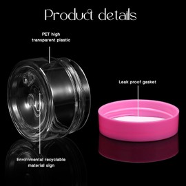 SATINIOR 36 Pieces Plastic Jars with Lids Round Leak Proof Airtight Container Cosmetic Small Empty Jars for Lotions Ointments Travel Toiletries Creams Make up Storage(4 oz,Pink)
