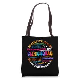 Clinic Squad Nurse Appreciation Essential Worker School Tote Bag