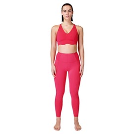 Sweaty Betty Women's Power Contour Plunge Workout Sports Bra Dark Pink