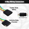 Gonice 25Ft 4 Pin Trailer Wiring Harness Extension Kit, 4-Way