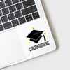 CafePress Graduation Congratulations Small Die Cut Sticker, 3"x4" Glossy Finish