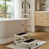 NORTTA 2-Step Stool with Adjustable Handrail for Adults - Lightweight