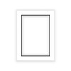 8.5x11 Mat for 5x7 Photo - Precut White on Black