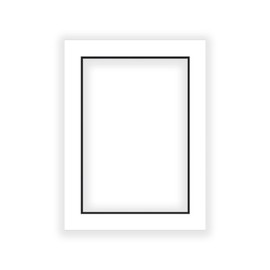 8.5x11 Mat for 5x7 Photo - Precut White on Black Double Mat Picture Matboard for Frames Measuring 8.5 x 11 Inches - Bevel Cut Matte to Display Art Measuring 5 x 7 Inches - Acid Free ONE MAT