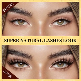 QUEWEL Eyelash Extensions, Pack of 120, Natural Cluster Lashes, D-Curl Fine Lash Cluster Mix 10-18 mm with Super Thin Band, Individual DIY Eyelash Extensions at Home (QU43)