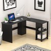 SHW 51 x 51 Inches L-Shaped Home Office Wood Corner