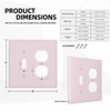 Wmhusu Light Switch Cover Plate Rose Pink 2 Gang Outlet