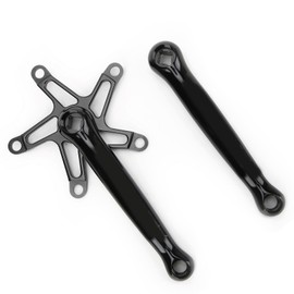 Bolany Folding Bicycle Square Hole Crank 130BCD Sprocket Single Disc Bike Crank Chainwheel PartsBlack