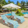 VOCOOL Chaise Lounge Pool Chair Cover Beach Towel Fitted Elastic
