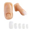 Fcozpjk Silicone Toenail for Nail Art Practice, 2PCS Fake Foot