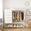Azaeahom Dresser with Hanging Rack, White Dresser for Bedroom, Chests