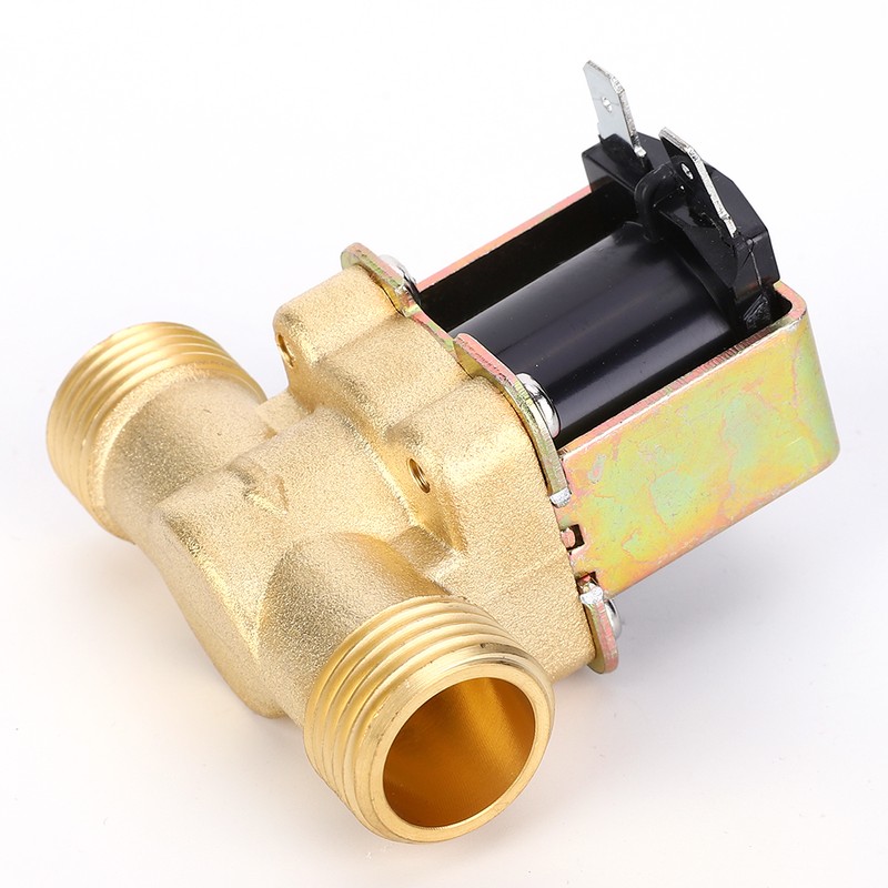 Solenoid Valve Copper Electromagnetic Valve Industrial Accessory 1/2-Inch for Solar