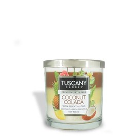 Tuscany Candle Coconut Colada Long-Lasting Scented Jar Candle, 14 oz