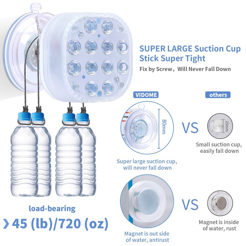 Rechargeable Pool Lights for Above Ground Pools, Led Lights for