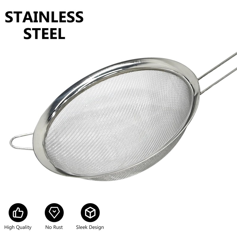 Armo® Stainless Steel Sieve Pack of 3 8cm, 12cm, 18cm
