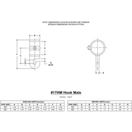 Hollaender 17HM-7 Hook Aluminum Magnesium 1-1/4" IPS (1.72" ID)
