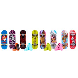 HOT WHEELS Skate Rippin' Tricks Pack - 8 Fingerboards and 4 Pairs of Skateboard Shoes with Tony Hawk Inspired Designs for Ages 5+ HMY19 with Toy