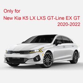 AOKIO ABS Carbon Fiber Style Exterior Door Handle Cover Trim for Kia K5 2020 2021 2022 2023 2024 2025 with Smart Keyhole (Not for Optima 2015-2019)