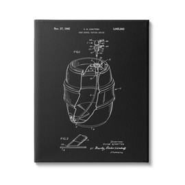 Stupell Industries Beer Barrel Tapping Device Vintage Inventor's Patent Diagram, Design by Dan Sproul