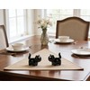 3 Inch Black Ceramic Cat Figurines Set of 2