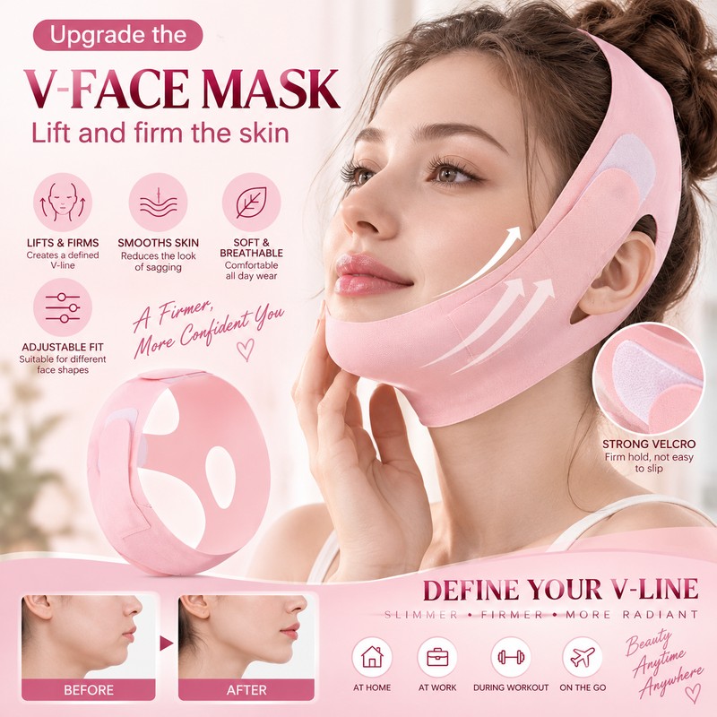 V-Line Face Shaping Strap for Chin & Cheek Support –