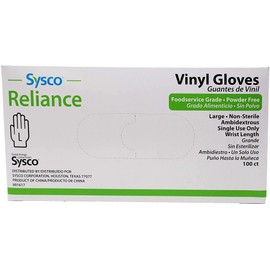 Sysco New Disposable Vinal Gloves Large 100 Per Box…