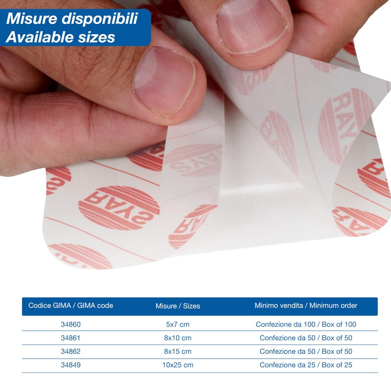 GIMA 34862 Medicazione Adesiva Sterile Tnt, 8 x 15 cm,