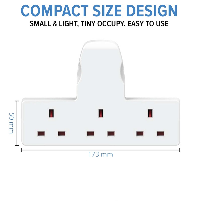 Multi Plug Adaptor, 3 Way Plug Adapter Uk Surge Protected