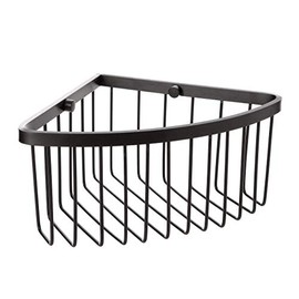 TATAY - Large corner shower basket. Black aluminium. Dimensions 20 x 11.5 x 20cm