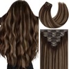 Caliee 22Inch Clip in Hair Extensions Real Human Hair 7Pcs