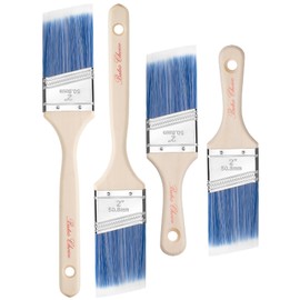 Bates- Angle Paint Brushes for Walls and Trim, 2-Inch, 4 pcs, Stubby & Long Treated Wood Handles, 2 Inch Paint Brushes