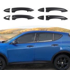 JOSHELA for Hornet Door Handle Cover Trim for Dodge Hornet 2024 up Matte Black Exterior Accessories 4pcs