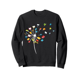 Book Dandelion Reading Lover Bookworm Bookish Librarian Read Sweatshirt