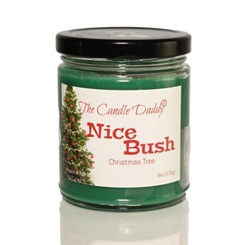 Nice Bush Holiday Candle - Funny Blue Spruce Scented Candle - Funny Holiday Candle for Christmas, New Years - Long Burn Time, Holiday Fragrance, Hand Poured in USA - 6oz