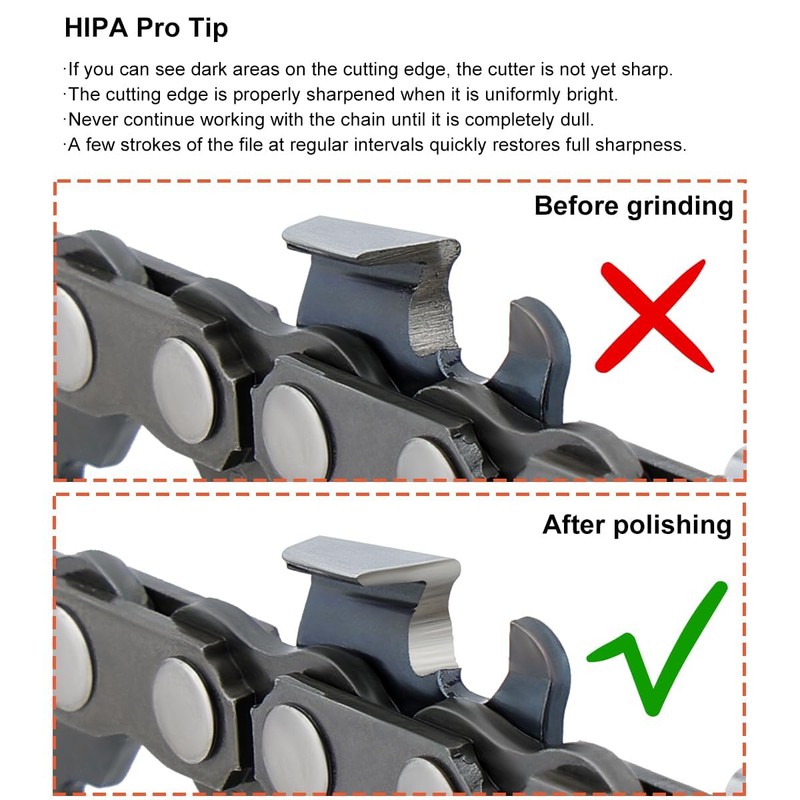 Hipa 12 Pack Chainsaw File, Chainsaw Sharpener Kit, 5/32", 3/16",