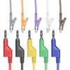 Cleqee Stackabe Banana Plugs to Alligator Clips Test Leads 10