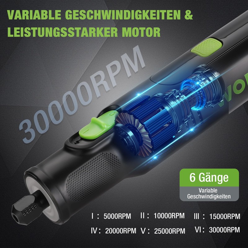 WORKPRO 7.2V Wireless Rotary Tool Set, Multi-Tool with 117 Accessories,