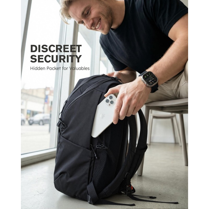 Tolaccea 30L Travel Backpack 15.6" Laptop Carry On Daypack for