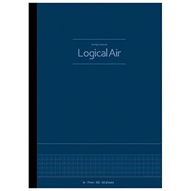 Nakabayashi Logical Air Lightweight Notebook, A Ruled, A4, Dark Blue, No-A405A-DB