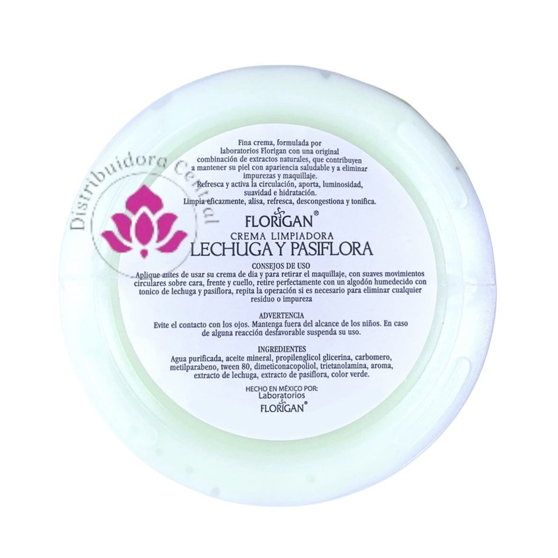 Crema Limpiadora de Lechuga con Pasiflora Florigan® 350grs.