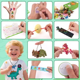 AmyBenton Party Bag Fillers for Boys and Girls, Kids Return Gifts for Birthday Dinosaur Theme, Dino Fun Stuff for Party Bags, Goodie Bags, Teacher Prize Box ( Inclouding Invitation and Gift Bag）