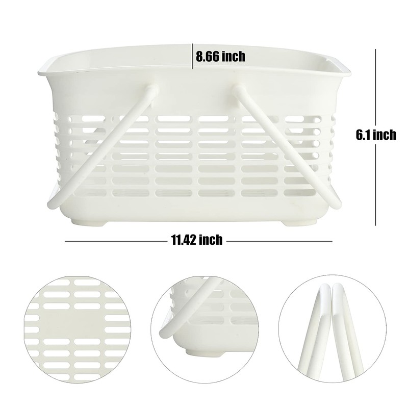 ALINK Plastic Shower Caddy Basket with Handle, Portable Organizer Storage